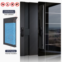 Porte d'entrée extérieure résidentielle YOHOME, moderne, antivol, en aluminium blanc, pour villa et bâtiments commerciaux