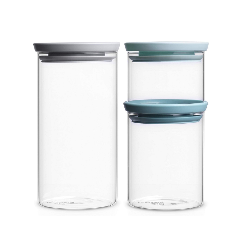 Airtight Canister Organization Sets Cheap Food Glass Jar with Plastic Lid