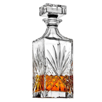 Senza Piombo di Cristallo Whisky Decanter per il Vino del Liquore Vodka o Bourbon Irlandese Cut 750ml decanter whisky