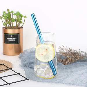 Punta de ángulo de acero inoxidable Pajitas de té de burbujas de 12mm Tubo biselado Boba Batido Paja de metal - Product Image 5