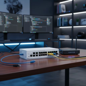 Commutateur réseau intérieur empilable VLAN SNMP 16 ports haute performance pour bureau d'entreprise / <span class=keywords><strong>centre</strong></span> <span class=keywords><strong>de</strong></span> <span class=keywords><strong>recherche</strong></span> <span class=keywords><strong>et</strong></span> <span class=keywords><strong>de</strong></span> <span class=keywords><strong>développement</strong></span> - Product Image 4