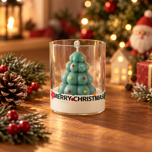 Candela per Albero di <span class=keywords><strong>Natale</strong></span> Sfumata in 5 Colori, Campana Dorata, Rosa, Bianco, Menta, Verde Oliva, Decorazione Natalizia - Product Image 2