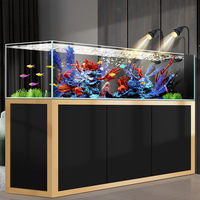 Aquarium avec pompes à eau 50-200 gallons, verre ultra-blanc, filtre arrière intelligent, ultra-silencieux, écologique