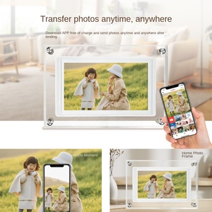Bingkai foto Digital WiFi akrilik 5 inci, pemutar Video sentuh Cloud Frameo layar HD bahan plastik Lintas Batas HD - Product Image 2