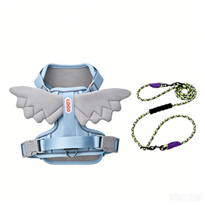 Arnés de malla con alas de ángel, correa ajustable sin tirones para perros pequeños y medianos, gatos, paseos al aire libre - Product Image 4
