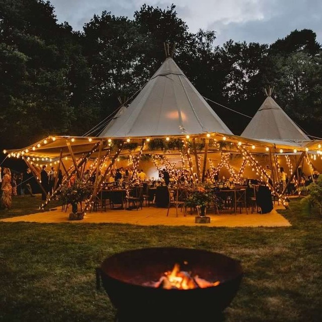 Umbrella-shaped Tipi Outdoor Tents Canvas for Events Tradeshow or Wedding Tenda De Lona