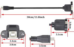 <span class=keywords><strong>Cable</strong></span> de Impresora <span class=keywords><strong>Micro</strong></span> <span class=keywords><strong>USB</strong></span>, <span class=keywords><strong>Cable</strong></span> <span class=keywords><strong>Micro</strong></span> <span class=keywords><strong>USB</strong></span> <span class=keywords><strong>a</strong></span> B Hembra, <span class=keywords><strong>Cable</strong></span> de Extensión <span class=keywords><strong>Micro</strong></span> <span class=keywords><strong>USB</strong></span> Macho <span class=keywords><strong>a</strong></span> Tipo B Hembra para Montaje en Panel con Tornillos - Product Image 4