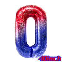 Nouveaux ballons en feuille de 40 pouces, version américaine, chiffres 0-9, Spider-Man, décorations de fête sur le thème des héros
