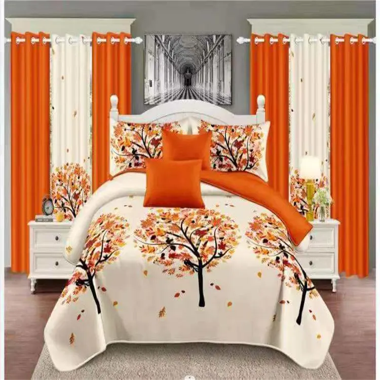 Kunden spezifische Bettdecke Set King Queen Bett bezüge Luxus Bettwäsche Home Bettwäsche 3 Stück Bett Vorhang Sets