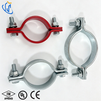 Collier de fixation pour tuyau d'irrigation UTT60 MEP, homologué UL FM CE, en acier au carbone galvanisé à chaud