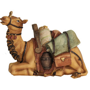 Figura de Camello de la Natividad Alemana Pintada a Mano ZICOM con Base de 6.5cm para Figuras de 9-11cm, Accesorio Navideño (9006935013269) - Product Image 1