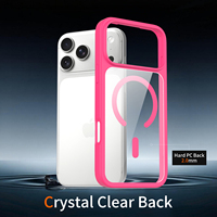 Coque de téléphone magnétique transparente antichoc et anti-rayures personnalisée pour iPhone 18 17 16 15 Pro Max