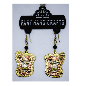 2027 Style creux africain en bois boucles d'oreilles bijoux qualité jaune et gris boucles d'oreilles Western boucles d'oreilles sous 100 pour les filles - Product Image 2