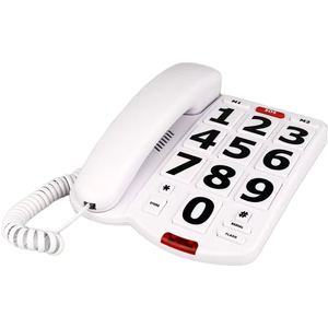 Teléfono Fijo con Botones Grandes y Cable, con SOS y Marcación Rápida M1 M2, Volumen de Llamada Ajustable, Teléfono Fijo para Personas Mayores y Cuidado en el Hogar - Product Image 1