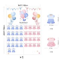Geschlechts-Enthüllungs-Spielkarten für Babypartys & Geburtstagsfeiern - Junge/Mädchen Ratespiel Papier Indoor-Party-Dekoration