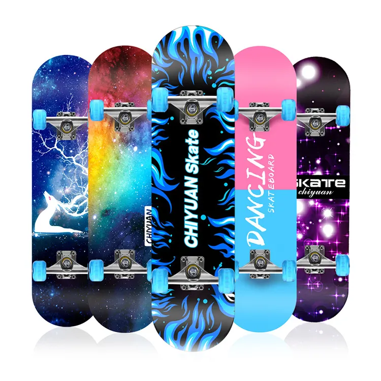 Zhoya High Quality Günstige Custom Long Skateboard Für Ahorn Furnier Skateboard Print Trucks Zum Verkauf