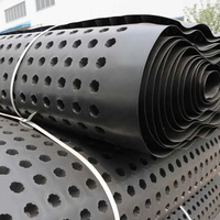 Membrane d'étanchéité alvéolée en PVC pour drainage, routes, toitures, jardins, matériaux de construction, cavités de stockage d'eau et fondations
