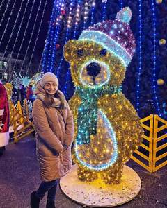 Lámpara decorativa con forma de oso grande para interiores/exteriores, con temática navideña, clasificación IP65, regalo de Navidad - Product Image 1