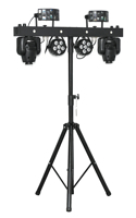 Éclairage de Scène Professionnel Portable, Barres LED DJ Disco 2 Pièces 6x5W RGBW 4-en-1 avec Support
