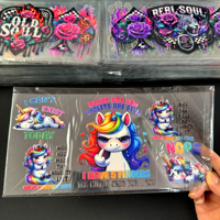 Vinilo Adhesivo UV DTF de Moda, Diseño Personalizable, Adhesivo Fuerte, Impermeable, Envolturas para Botellas de Vidrio