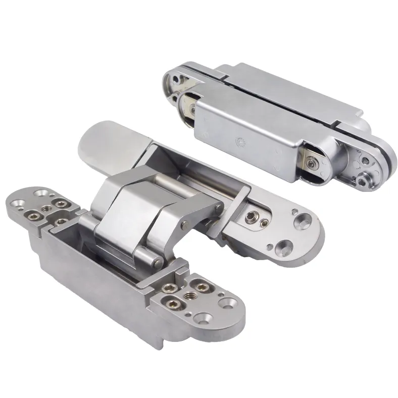 High Quality adjustable hardware hinges for 100kg door concealed installation zinc alloy 180 degree opening for flush wooden