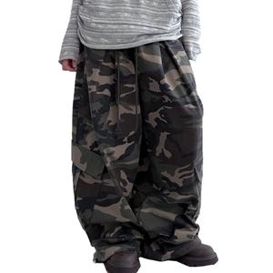 Wholesale Streetwear Camo Baggy Men's <b>Pants</b> High Waist Loose <b>Oversized</b> Sweatpants Flare Sweat Trackpants <b>Cargo</b> <b>Pant</b> Men - Product Image 5