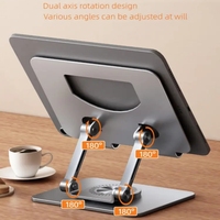 Support de tablette portable pliable à rotation de 360 degrés support de téléphone portable réglable en acier raffiné pour une utilisation intérieure à la maison