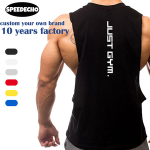 Canotta da Uomo Casual Estiva Traspirante ad Asciugatura Rapida in Maglia 100% Cotone, Elegante per Palestra, <span class=keywords><strong>Fitness</strong></span>, Sport, con Ampio Scollo, per <span class=keywords><strong>Bodybuilding</strong></span> - Product Image 1