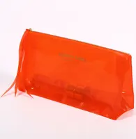 Màu Đỏ Vinyl Nhựa EVA Mỹ Phẩm Zipper Bag Với Customizd Thiết Kế Đạt Tiêu Chuẩn