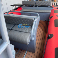 23ft CE certifié RIB700 Pvc gonflable rigide coque bateau en aluminium nervure 700 à vendre