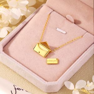 Dylam New Arrival Personalized <b>Name</b> Necklace 18K Gold Plated Silver 925 <b>Chain</b> Necklace Love Letter Envelope Pendant Necklace - Product Image 5