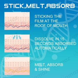 Amaz OEM ODM Película de disolución oral Vitamina <span class=keywords><strong>B12</strong></span> Mejora del metabolismo energético Vegan NAD Película de disolución oral - Product Image 4