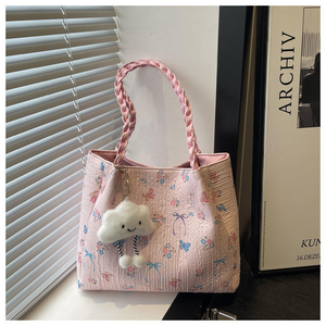 Bolsos de mujer de alta calidad, bolso tote de gran capacidad, nuevo bolso de hombro versátil con forro de PU a la moda. - Product Image 6