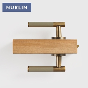 Nurlin cuero Real latón puerta habitación palanca manija conjunto mortaja pasaje privacidad <span class=keywords><strong>Thumble</strong></span> Turn Deadbol maniquí latón antiguo bronce - Product Image 4