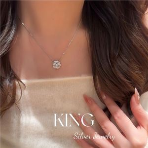 King Silver Jewelry S925 Silver Camellia Flower Bangle <b>Ring</b> With Cubic Zirconia Pave Setting For Women Wedding Cocktail <b>Ring</b> - Product Image 5