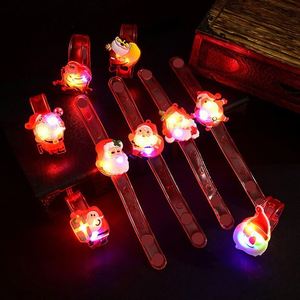 LED Glowing Santa Claus Snowman Tree <b>Adjustable</b> <b>Bracelet</b> Kids Boys Girls Hands Decorations - Product Image 2