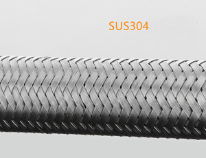 Manguera de Plomería de Agua Flexible Moderna para Cocina, de Acero Inoxidable Trenzado, con Juntas de Cobre Refinado, Resistencia a la Torsión, 1/2\", 100 cm - Product Image 3