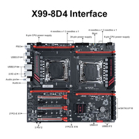 Carte mère JGINYUE X99-8D4/2.5G, quatre canaux, deux emplacements pour processeur, format E-ATX, pour PC de jeu, compatible avec les processeurs LGA211-3