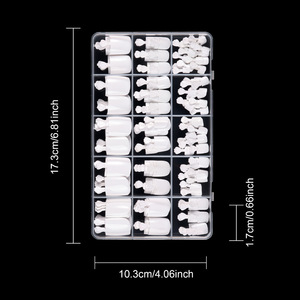 160 <span class=keywords><strong>Uñas</strong></span> Postizas Francesas <span class=keywords><strong>de</strong></span> Diseño Cuadrado, 16 Tamaños, Cobertura Completa, <span class=keywords><strong>Uñas</strong></span> <span class=keywords><strong>de</strong></span> Gel Suave - Product Image 6