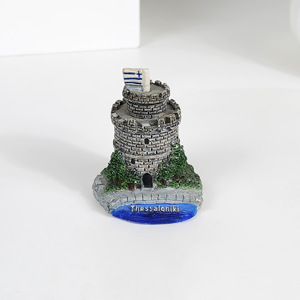 Figurines de Souvenirs en Résine de Haute Qualité Château d'Édimbourg Cottage <span class=keywords><strong>Irlandais</strong></span> Tour Blanche de Thessalonique Ornements Miniature de Sites Historiques - Product Image 4