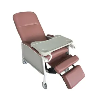 चिकित्सा अस्पताल पोर्टेबल नैदानिक रक्त आकर्षित झुकनेवाला फ़स्त खोलना प्रयोगशाला कुर्सी के साथ पहियों
