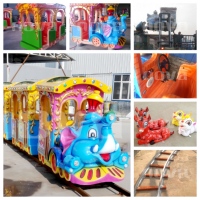 Train électrique sur rail à thème éléphant Nova Rides pour enfants, fabriqué en Chine, grand train touristique sans rail pour le tourisme