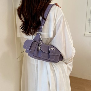 Custom Single <b>Lock</b> Bow Decor Women Shoulder Tote Multi Pocket Cargo Hobo Shoulder <b>Bag</b> Y2K Workwear Motorcycle Handbag - Product Image 5