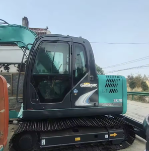 Mini-excavatrice hydraulique Kobelco SK75 d'occasion de haute qualité, 7 à 8 tonnes, avec accessoires tarière et brise-roche - Product Image 1