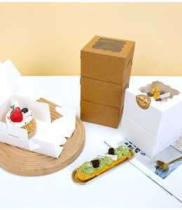 Scatola per Imballaggio di Piccoli Dolci/Biscotti/Dessert in Cartone Bianco 4x4x2.5 Pollici per Commercio Transfrontaliero, Grado Alimentare, con Finestra Visiva Personalizzabile - Product Image 6