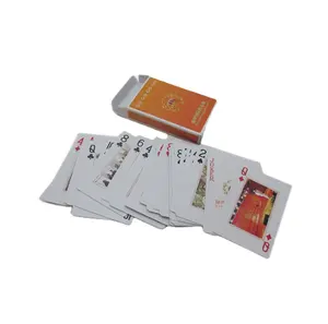 防水升华扑克牌带盒前后印刷Logo金纸Pvc塑料游戏定制扑克扑克牌
