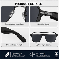 Kacamata Pintar SG11 5.4 Audio Sunglasses UV400 Anti-Blue Light Panggilan Bebas Genggam Musik Eyewear Pengisian Cepat Tipe-C