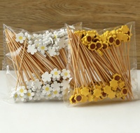 Mini brochettes biodégradables en bambou, fourchettes à fruits jetables pour mariage, fête, buffet, décoration de cupcakes