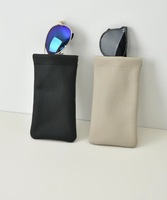Étui à lunettes en cuir pleine fleur, cadre flexible, pochette fine pour lunettes, vente en gros, logo personnalisé, cadeau de voyage