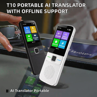 Machine de traduction T10, traducteur AI portable, écran tactile IPS, système hors ligne, langues ukrainienne, polonaise, tchèque, traduction simultanée